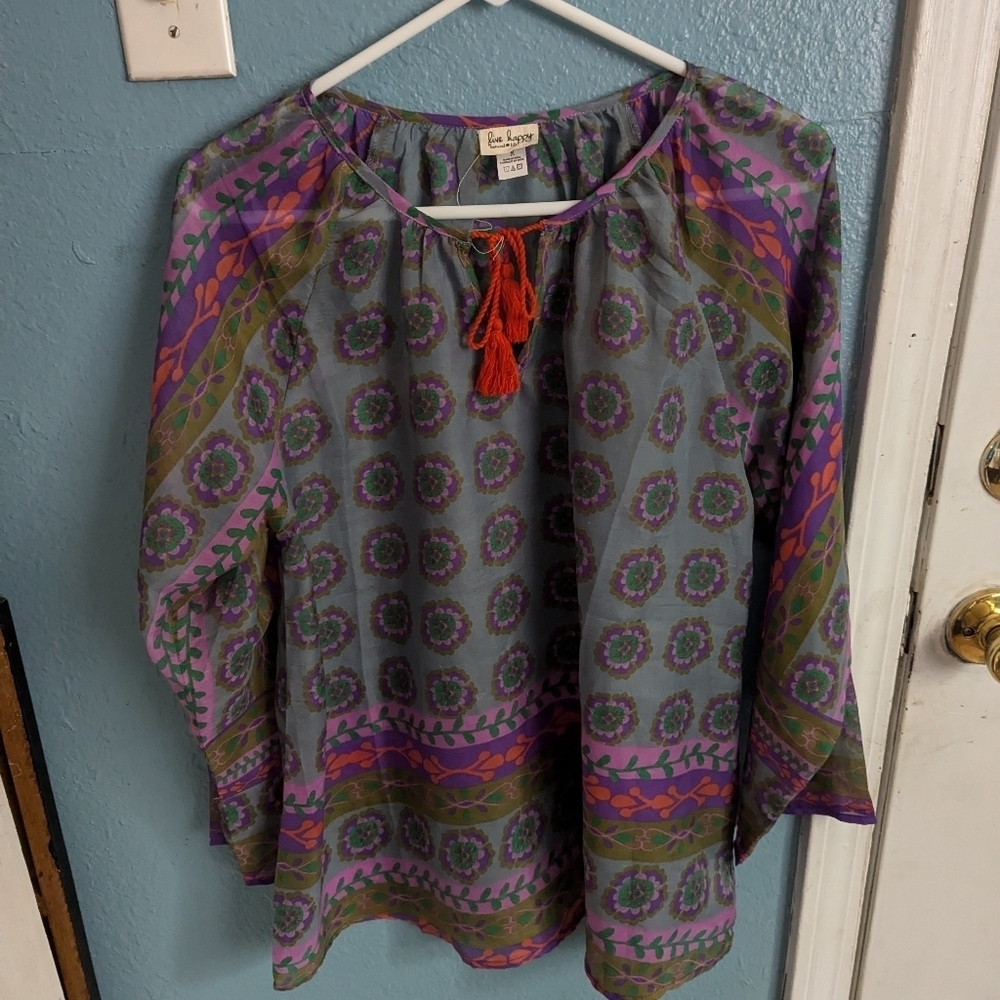 Live Happy Chic Floral Top - Multicolor